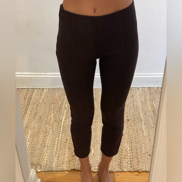 Brown Suede WORN 1X Banana Republic 00P Skinny Tailored Stretch Pants 🍁🍂 - Picture 5 of 14